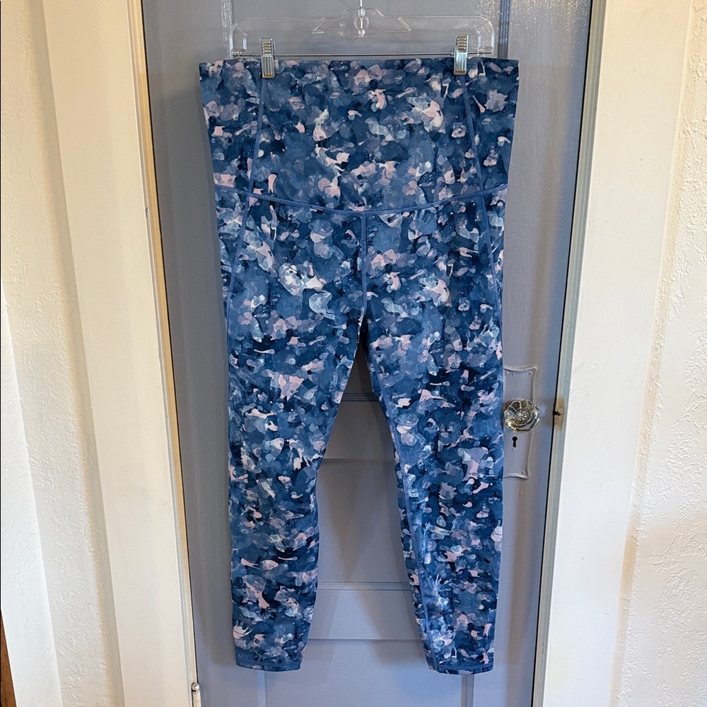 GAP Blue and Pink Abstract Leggings Maternity